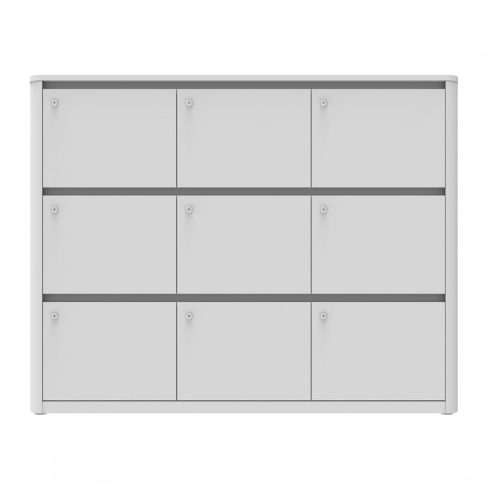 Schließfachschrank INGA mit 9 Fächern - 9 Fächer Metallschrank 4