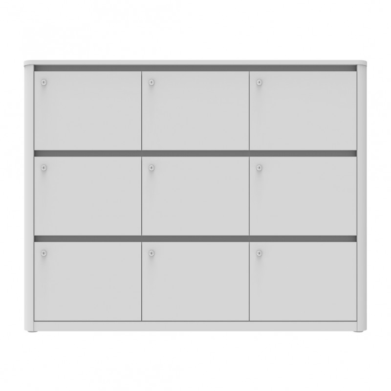 Schließfachschrank INGA mit 9 Fächern - 9 Fächer Metallschrank 4