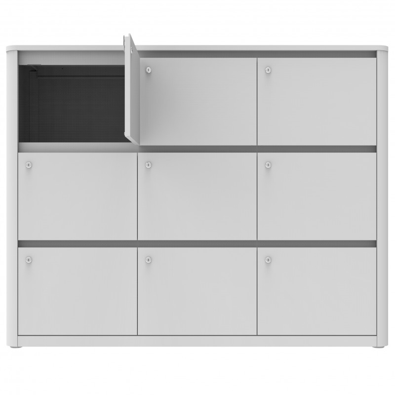 Schließfachschrank INGA mit 9 Fächern - 9 Fächer Metallschrank 1
