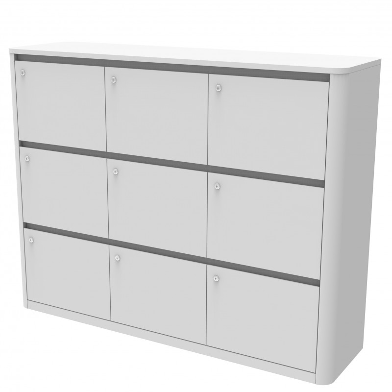 Schließfachschrank INGA mit 9 Fächern - 9 Fächer Metallschrank 6