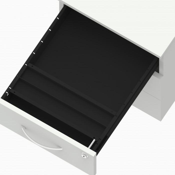 Schublade des Rollcontainers Omega Weiß