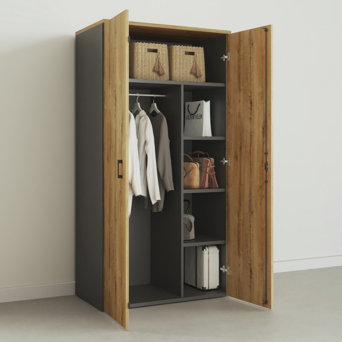 Chronos Garderobenschrank in Kastaine