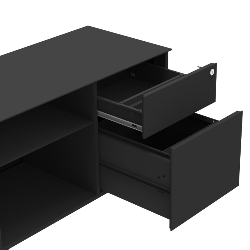Rollcontainer Zeta aus Metall für Büro