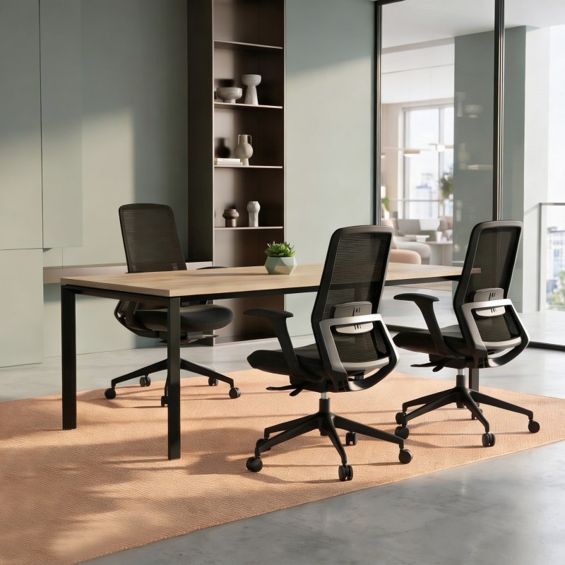 Bürobereich mit ergonomischem Stuhl Emma Black