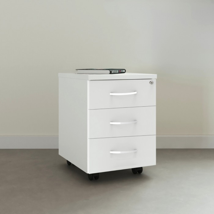 Holz-Rollcontainer Omega Weiß