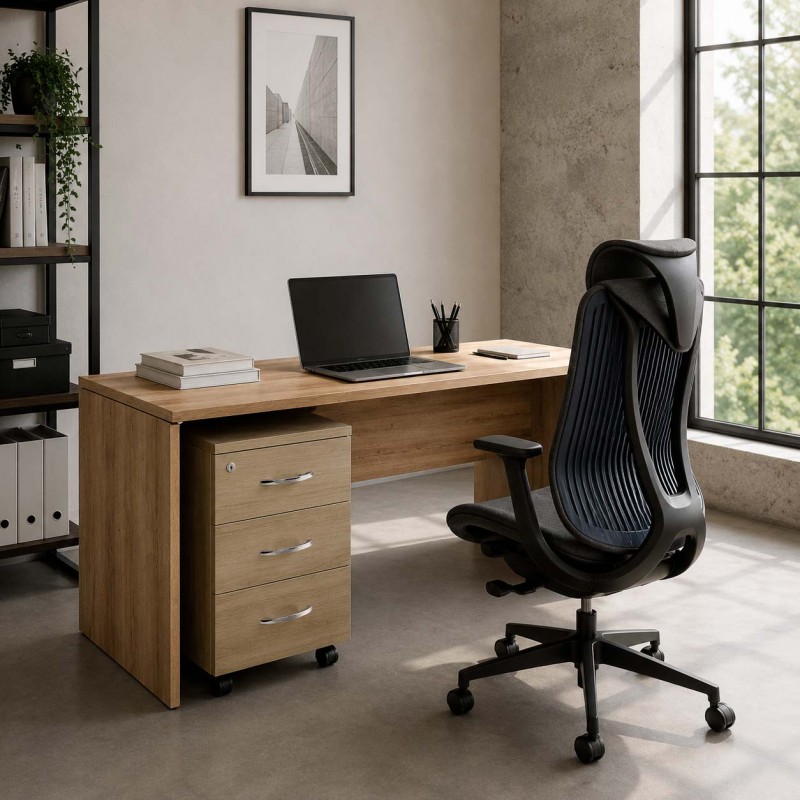 Schubladenschrank aus Holz Omega für Schreibtische und Büros