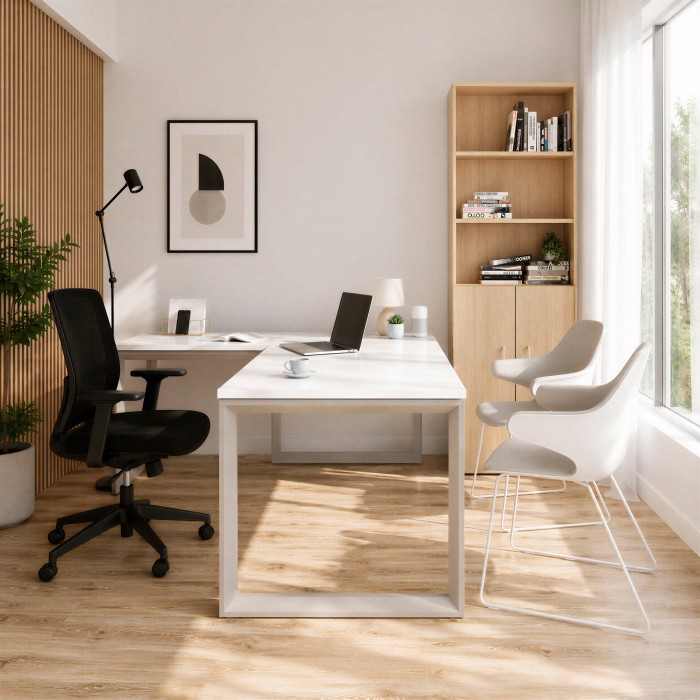 Büro mit Schreibtisch Regina Winkelförmig