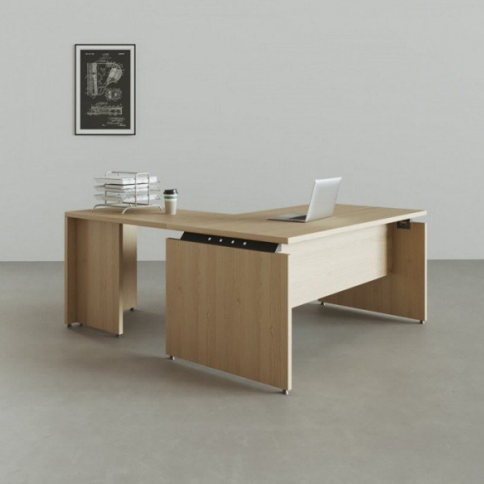 Holz-Eckschreibtisch Atria