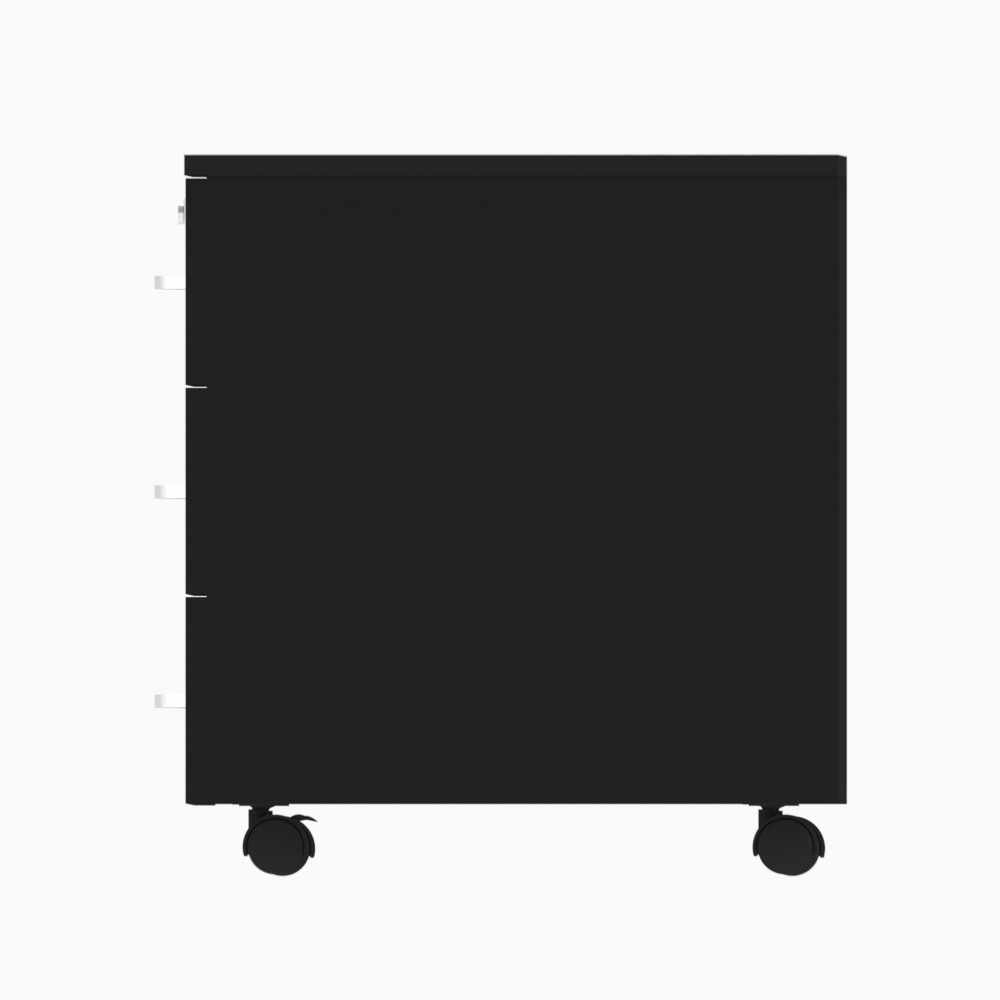 Schubladenschrank Omega schwarz Seitenansicht Schubladenschrank Omega schwarz Seitenansicht