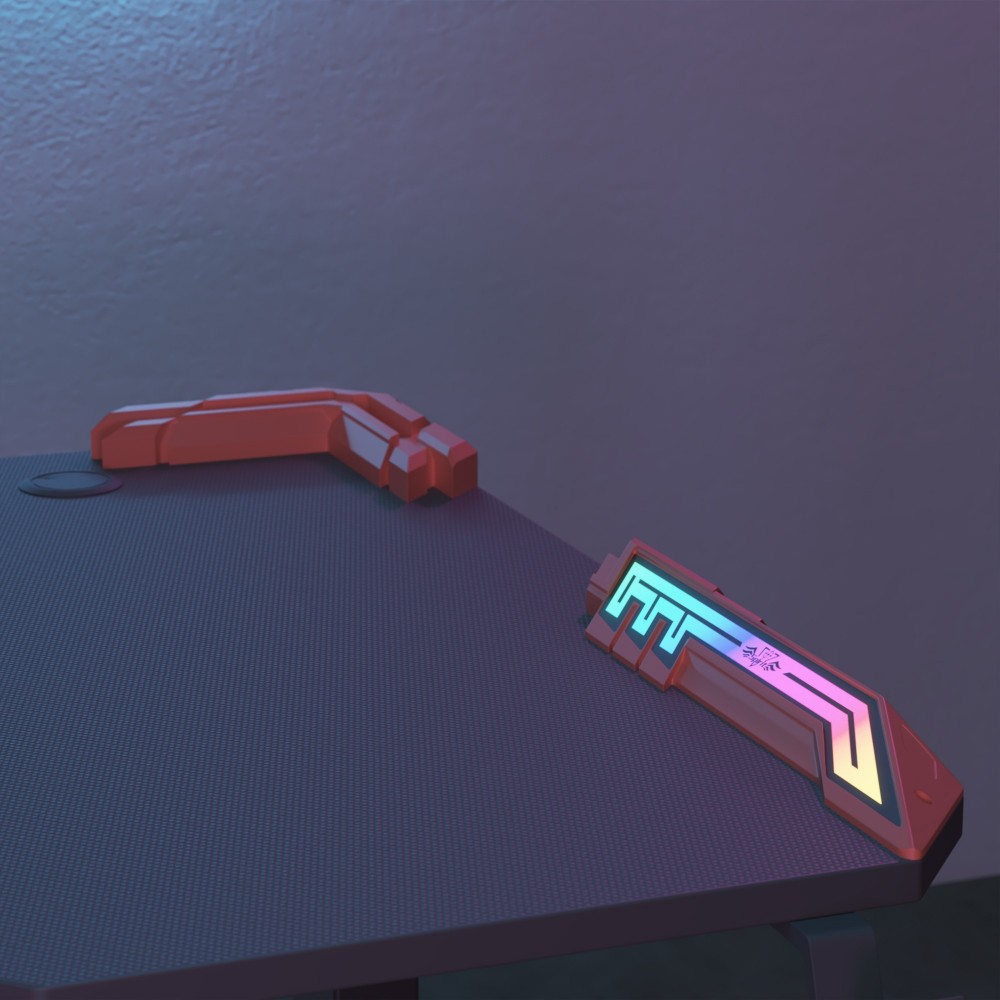 Gamingschreibtisch mit Kabeldurchführung