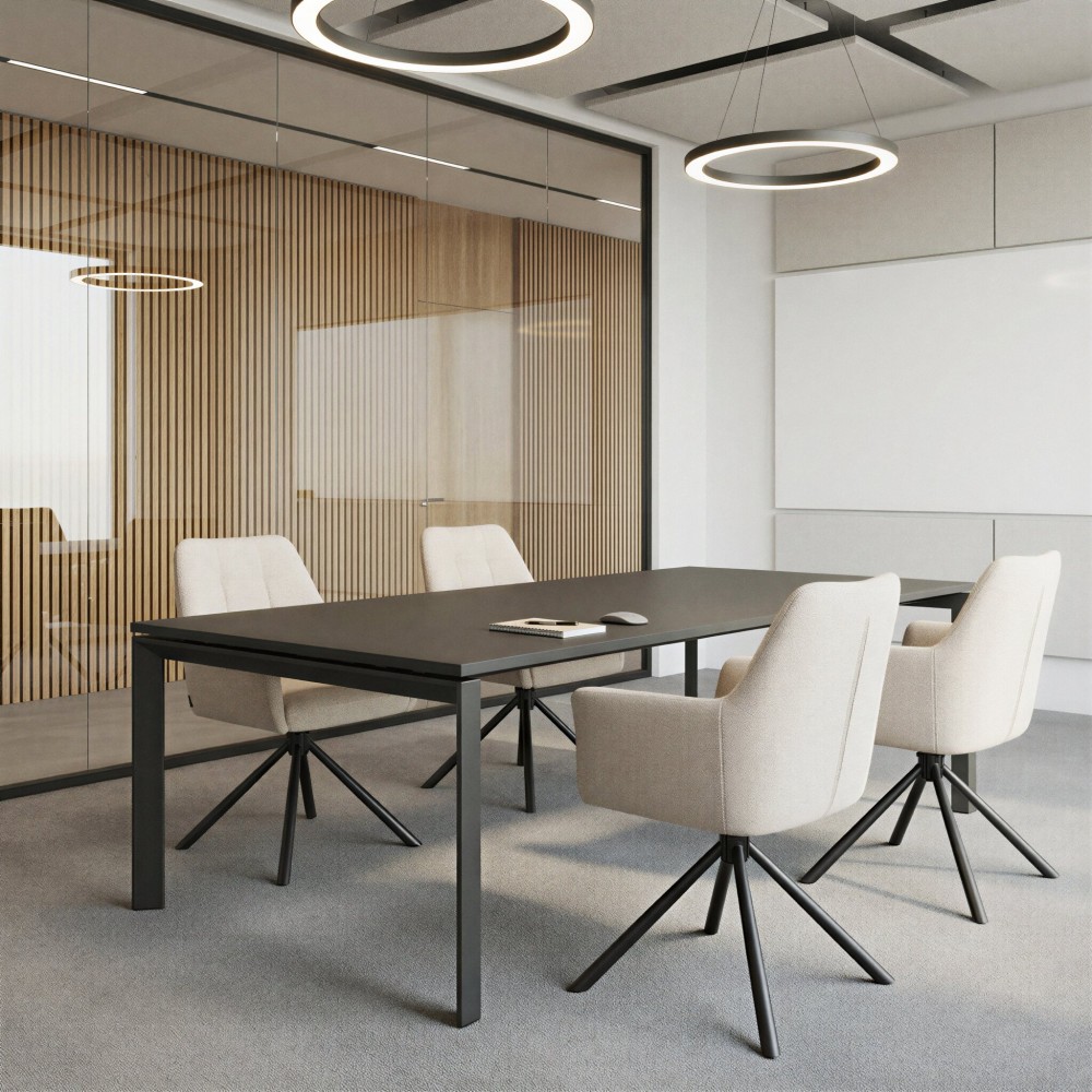 Set Besprechungstisch Estela (mit 4 Sesseln)