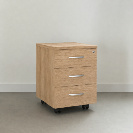 Holz-Rollcontainer Omega Kastanie