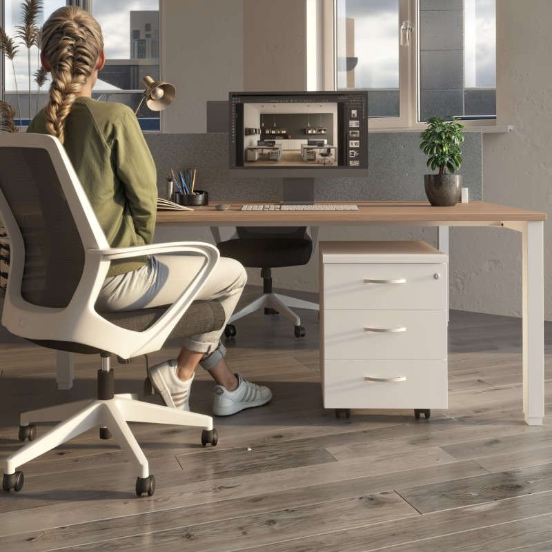 Schubladenschrank aus Holz Omega für Schreibtische und Büros