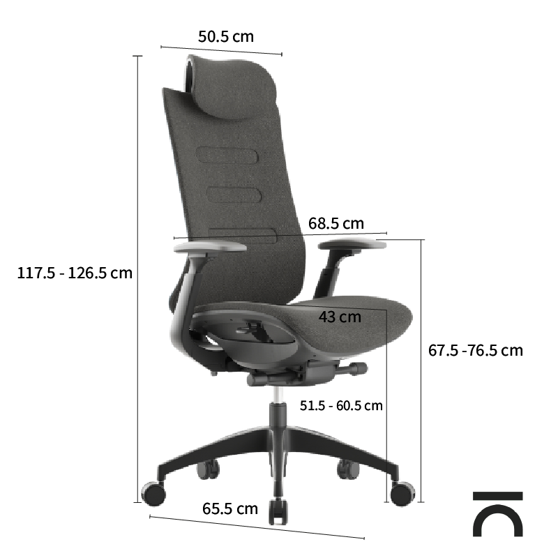 Maße ergonomischer Stuhl Diana