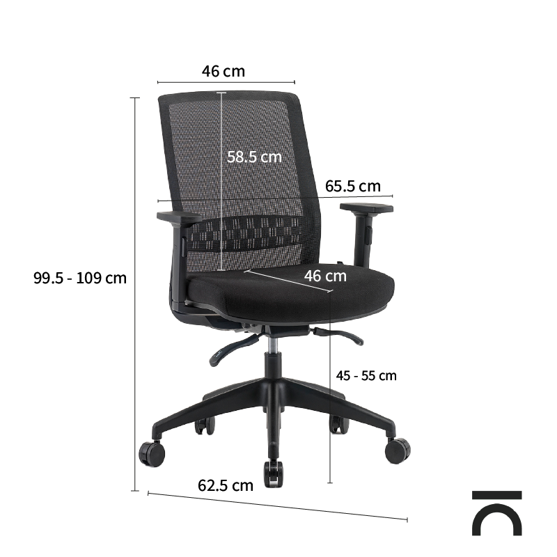 Maße ergonomischer Stuhl Gala
