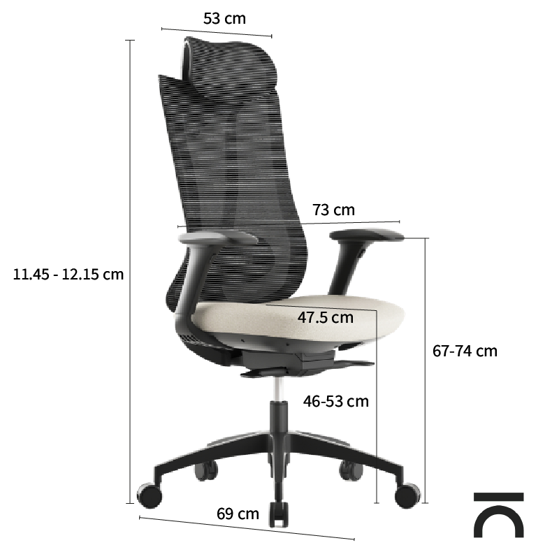 Maße ergonomischer Stuhl Sara