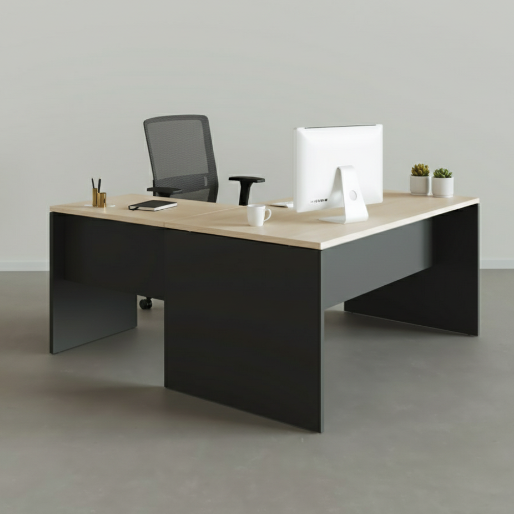 Eckschreibtisch-Set Tarnos (mit Bürostuhl)